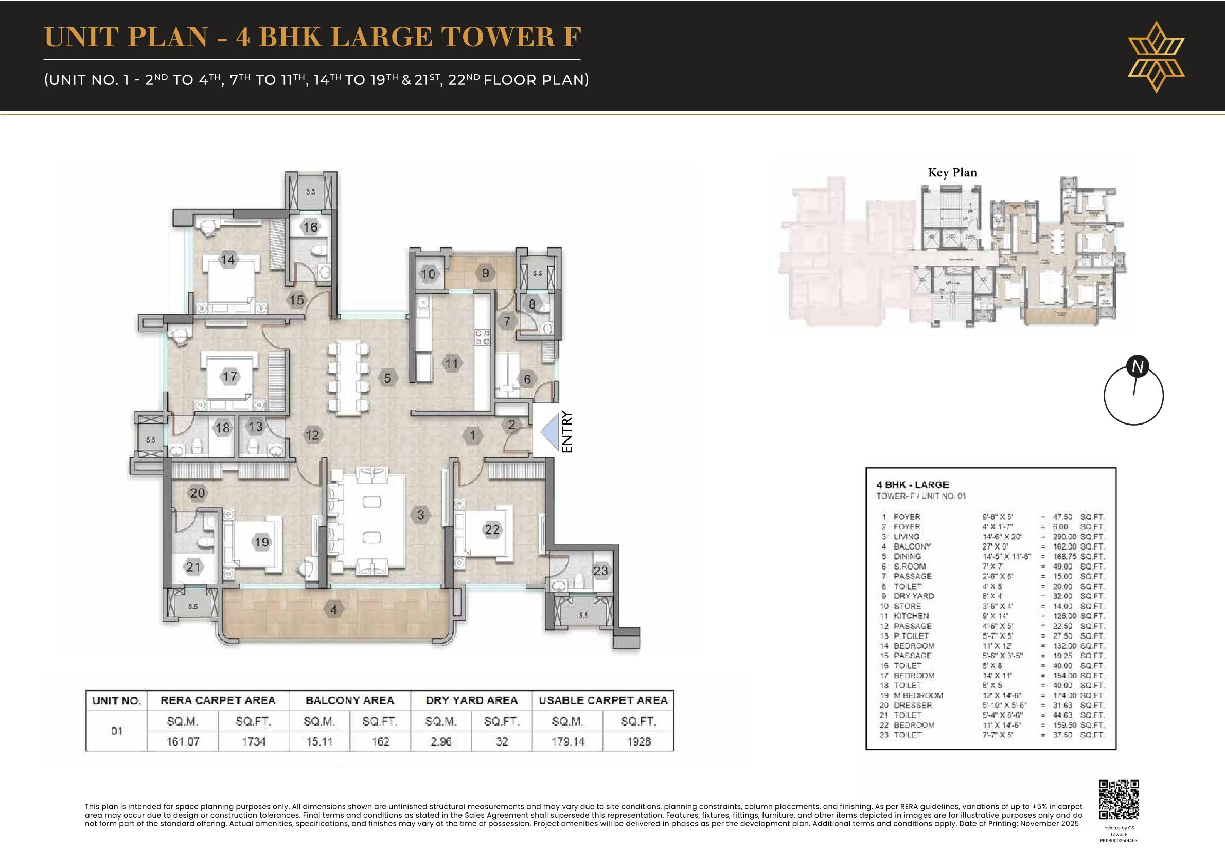 4 BHK Floor Plan